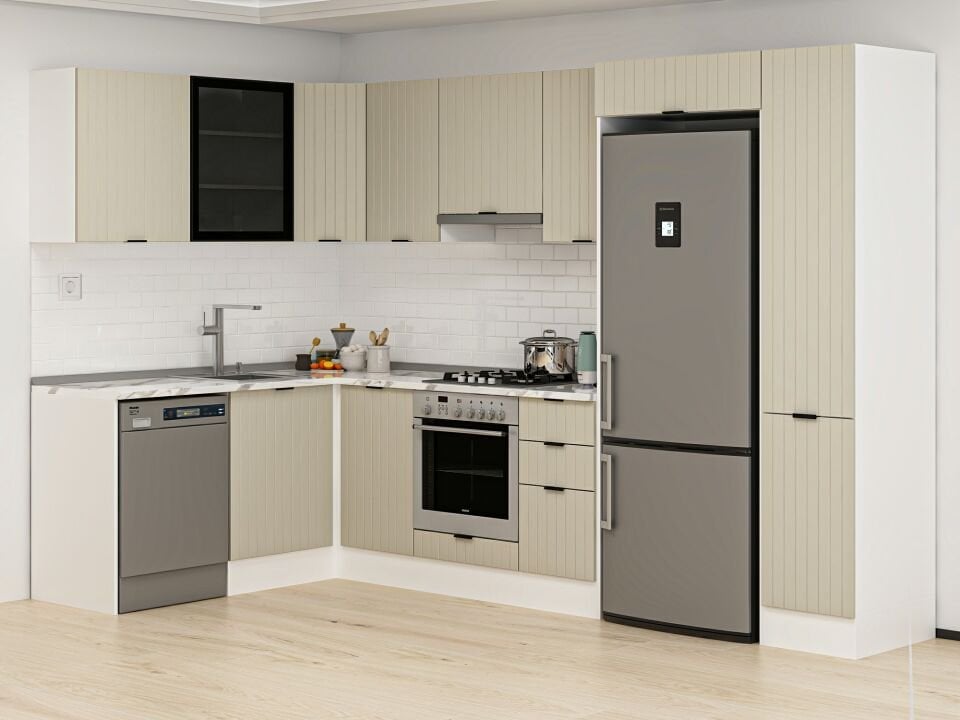 Alvinka 180-330X222 Cm Mbr_B Köşe Mutfak Dolabı