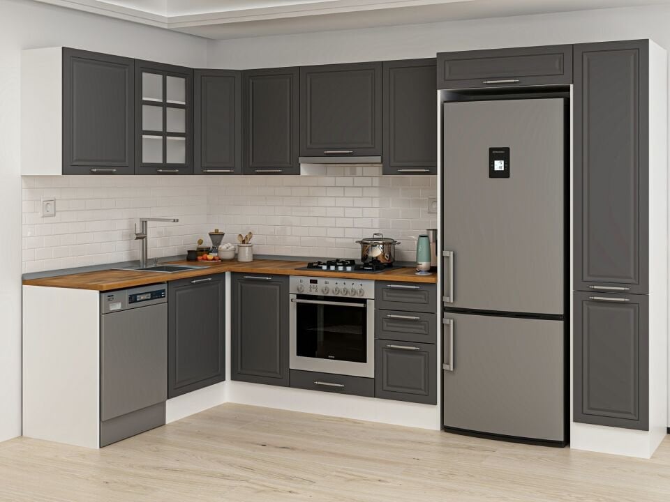 Alvinka 180-330X222 Cm Mbr_C Köşe Mutfak Dolabı