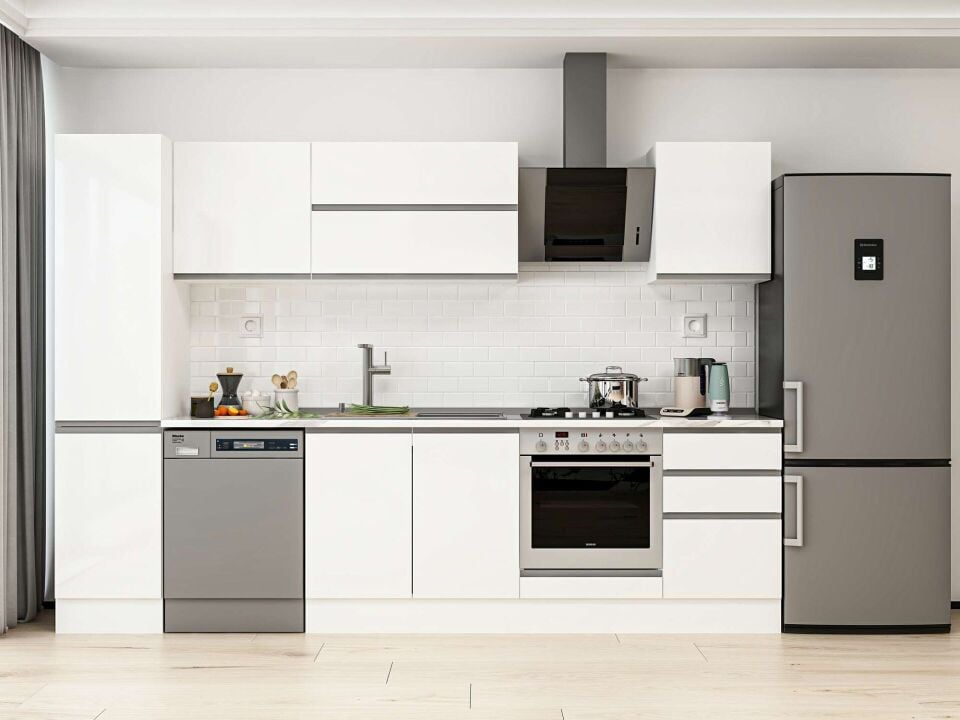 Alvinka 305X210 Cm High Gloss Mutfak Dolabı Mb-E90B45S50-2