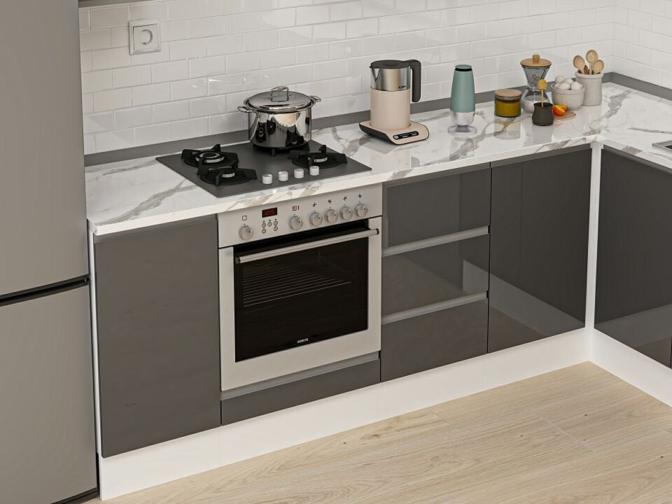 Alvinka 250-200X222 Cm Hg_J Köşe Mutfak Dolabı