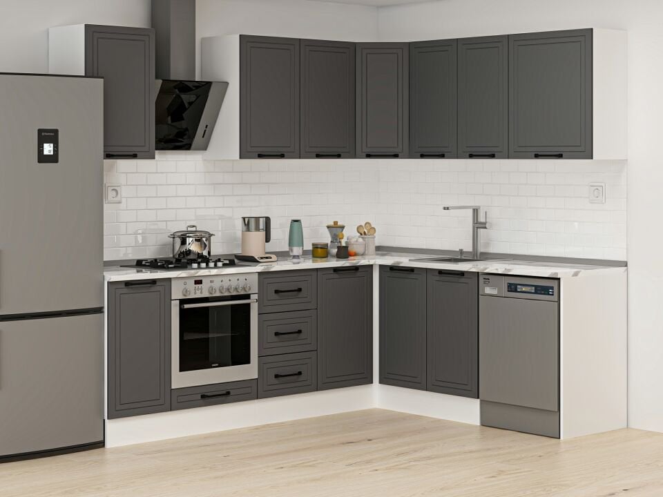 Alvinka 250-200X222 Cm Mbr_A Köşe Mutfak Dolabı