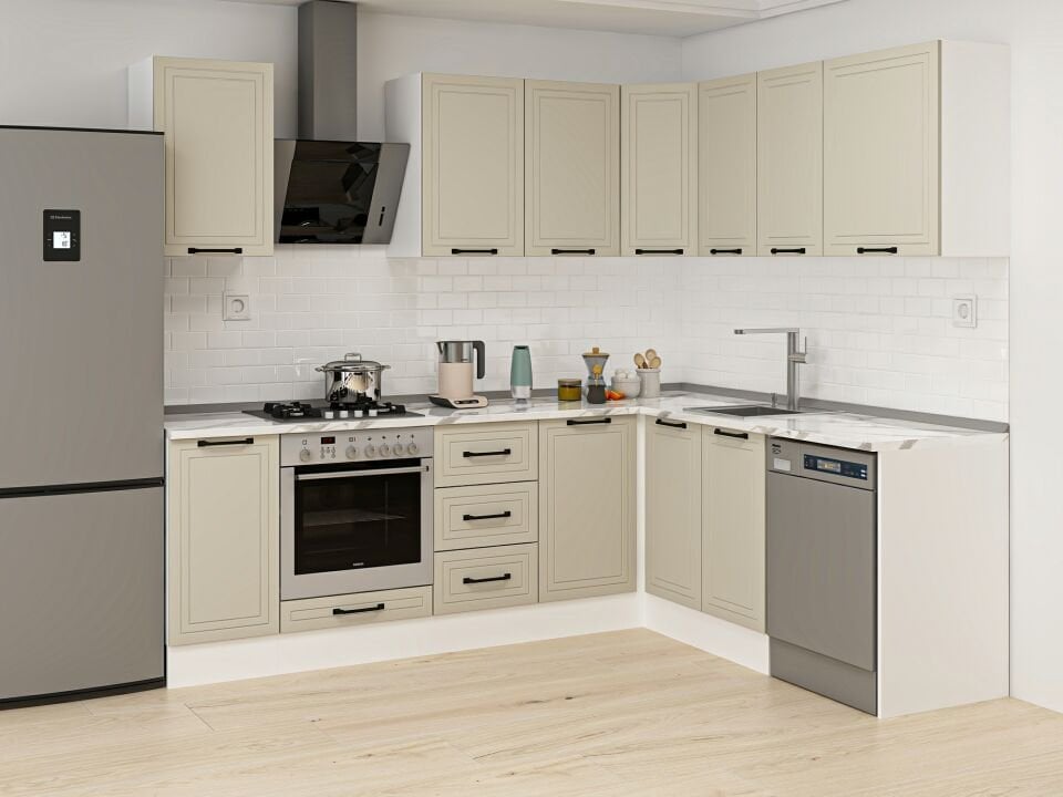 Alvinka 250-200X222 Cm Mbr_A Köşe Mutfak Dolabı