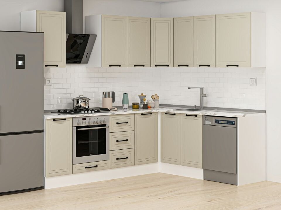 Alvinka 250-200X222 Cm Mbr_A Köşe Mutfak Dolabı