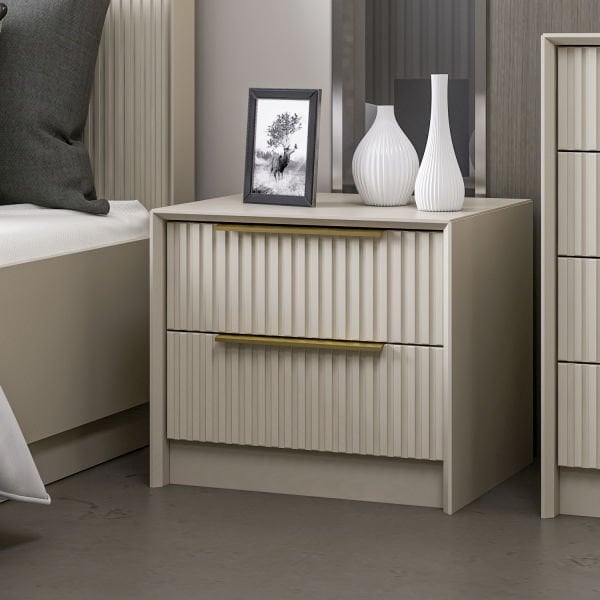 Kale Luxe 2 Çekmeceli Komodin - Kumtaşı