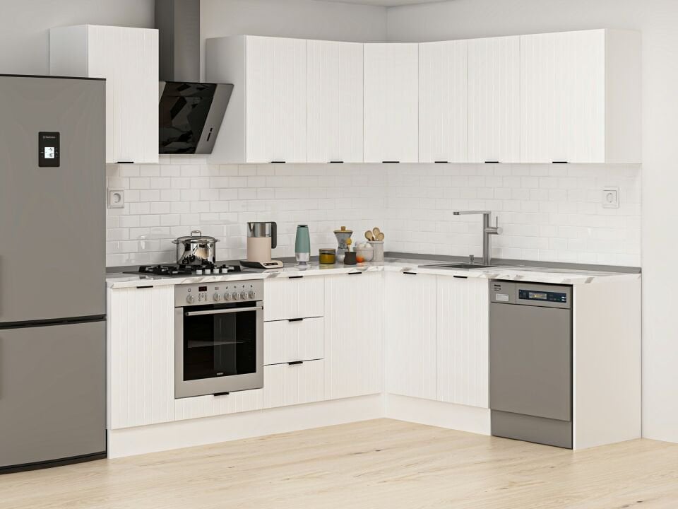 Alvinka 250-200X222 Cm Mbr_B Köşe Mutfak Dolabı