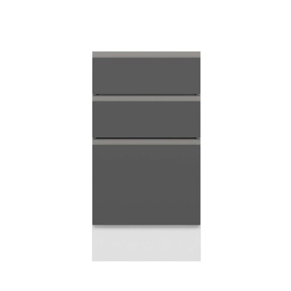 Alvinka Mutfak Modül Hg_J Alt 3Ç1B2K 45Cm Dolap Beyaz Antrasit Suntalam