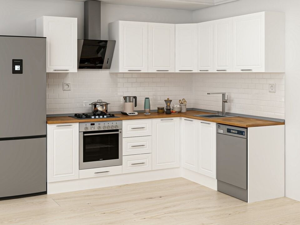 Alvinka 250-200X222 Cm Mbr_C Köşe Mutfak Dolabı