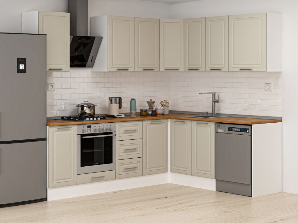 Alvinka 250-200X222 Cm Mbr_C Köşe Mutfak Dolabı