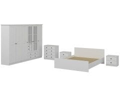 Kale Yatak Odası Set 61 Beyaz Mebran 210CM