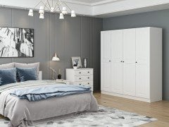 Kale Yatak Odası Set 62 Beyaz Mebran 210CM