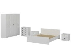 Kale Yatak Odası Set 62 Beyaz Mebran 210CM