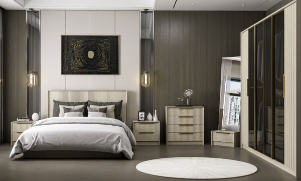 Kale Luxe Yatak Odası Takımı - Kumtaşı