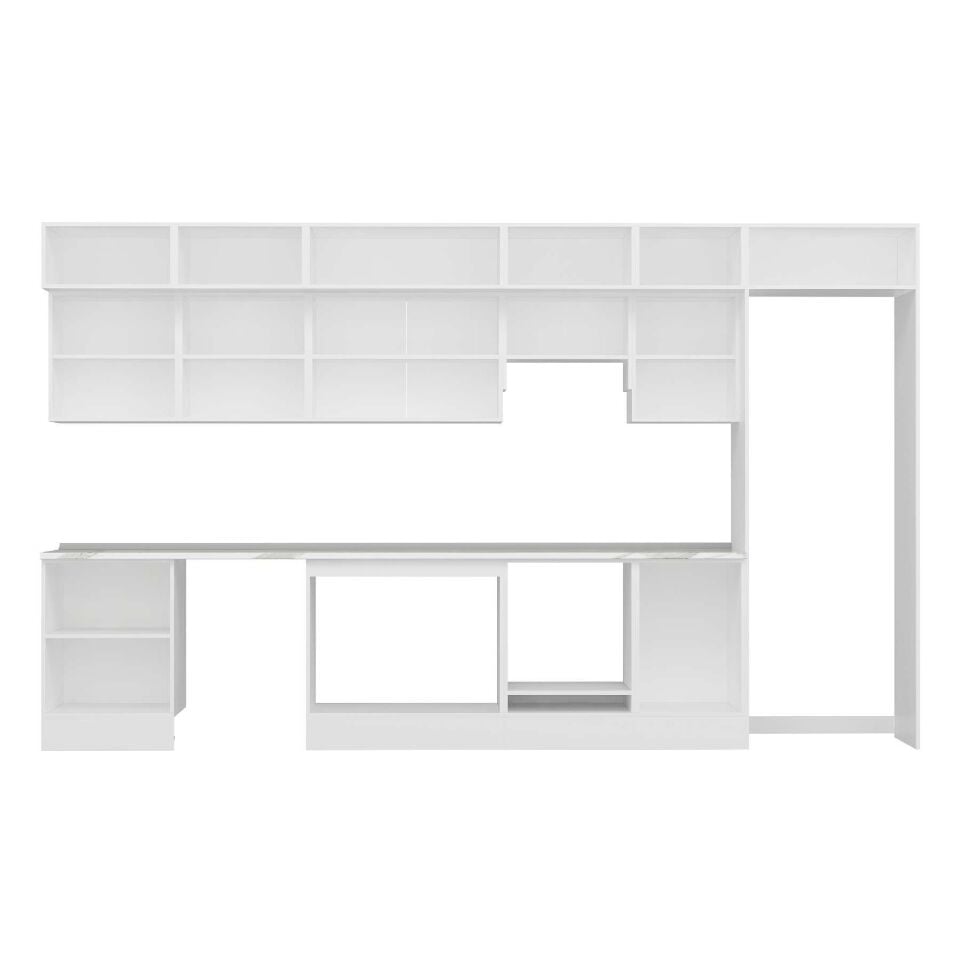 Alvinka 390X240 Cm High Gloss Mutfak Dolabı Mb-E80S60S50-1 High Gloss | Antrasit - Suntalam