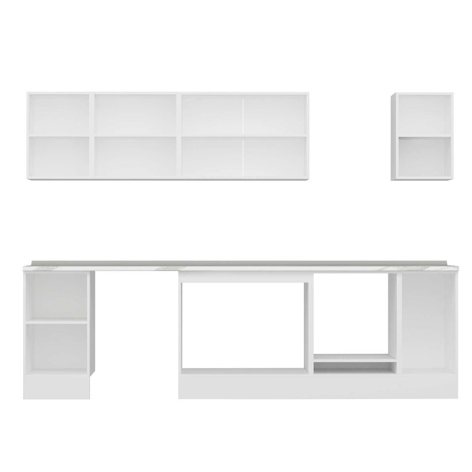 Alvinka 295X210 Cm Klasik Mebran Mutfak Dolabı M-E90S45S40-3 Mebran | Antrasit - Mdf