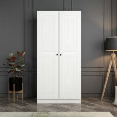 Kale 2 Mebran Kapaklı Dolap - Beyaz 210CM