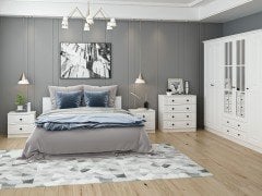 Kale Yatak Odası Set 69 Beyaz Mebran 210CM
