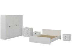 Kale Yatak Odası Set 72 Beyaz Mebran 210CM