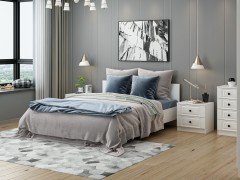 Kale Yatak Odası Set 75 Beyaz Mebran