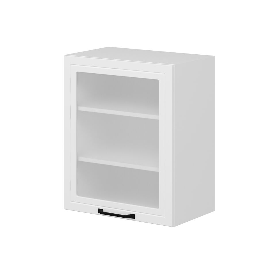 Alvinka Mutfak Modül Mbr_A Üst 1Dk2R 60-H72Cm Dolap Cam Beyaz Beyaz Mdf
