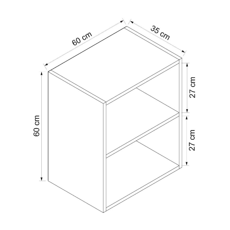 Alvinka Mutfak Modül Mbr_C Üst 1Dk1R 60-H60Cm Dolap Beyaz Kumtaşı