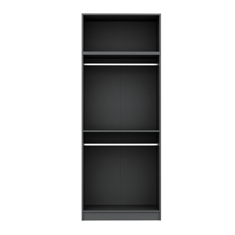 Kale 2 Kapaklı Dolap ve Yüklük İlkbahar Mebran - Antrasit/Antrasit