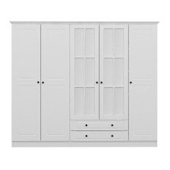 Kale 5 Mebran Kapaklı 2Ç Taçlı Dolap - Beyaz