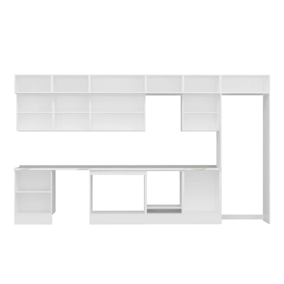 Alvinka 400X240 Cm High Gloss Mutfak Dolabı Mb-E80S60S60-2 High Gloss | Antrasit - Mdf