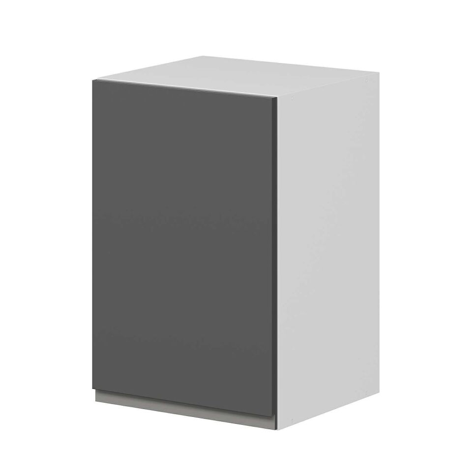 Alvinka Mutfak Modül Hg_J Üst 1Dk1R 40-H60Cm Dolap Beyaz Antrasit Mdf