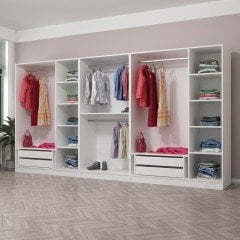 Kale 8 Kapaklı 4Ç Dolap - Pera Ceviz