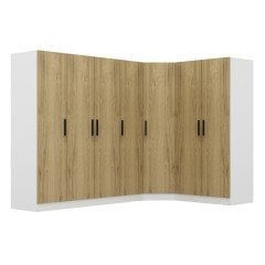 Kale 7 Kapaklı 2Ç Köşe Dolap - Pera Ceviz