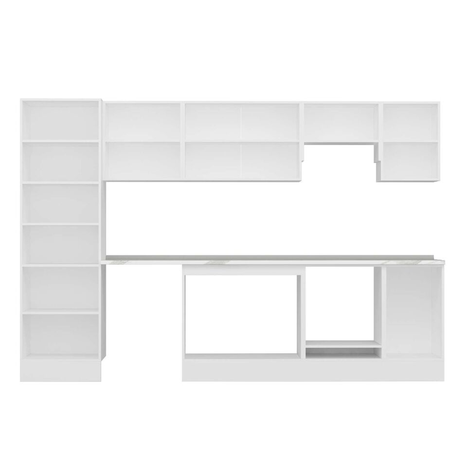 Alvinka 315X210 Cm High Gloss Mutfak Dolabı Mb-E90B60S45-1 High Gloss | Antrasit - Suntalam