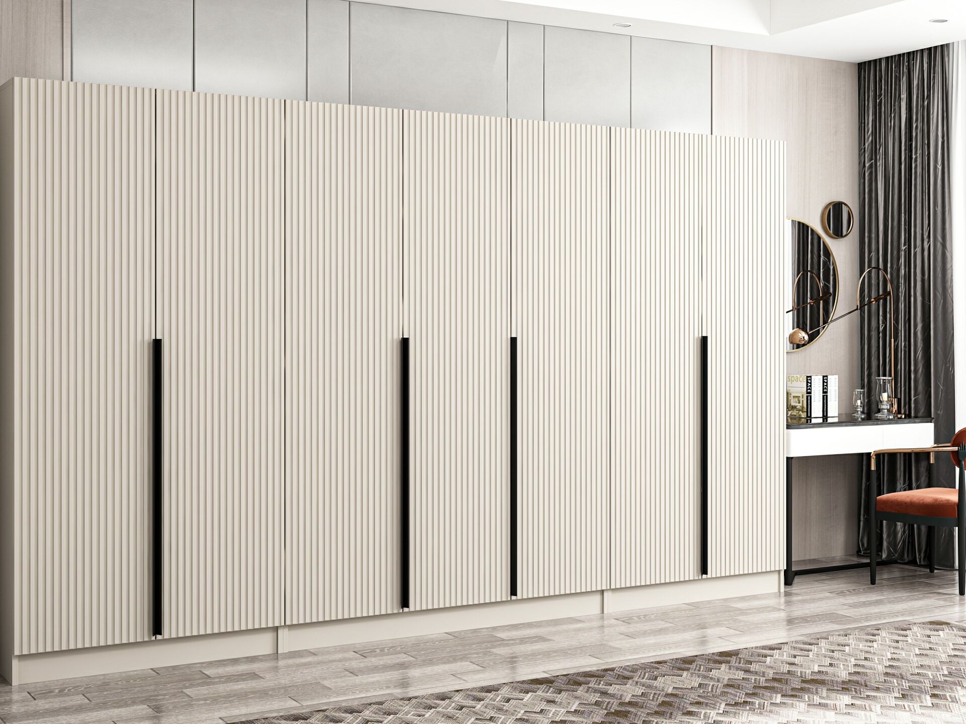 Kale Plus 7 Mebran Kapaklı 2 Çekmeceli Dolap Kumtaşı Mebran 190CM