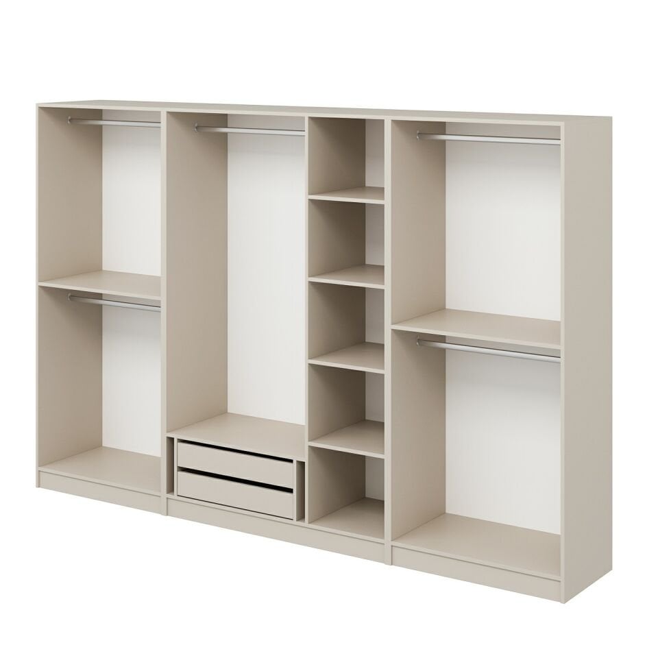 Kale Plus 7 Mebran Kapaklı 2 Çekmeceli Dolap Kumtaşı Mebran