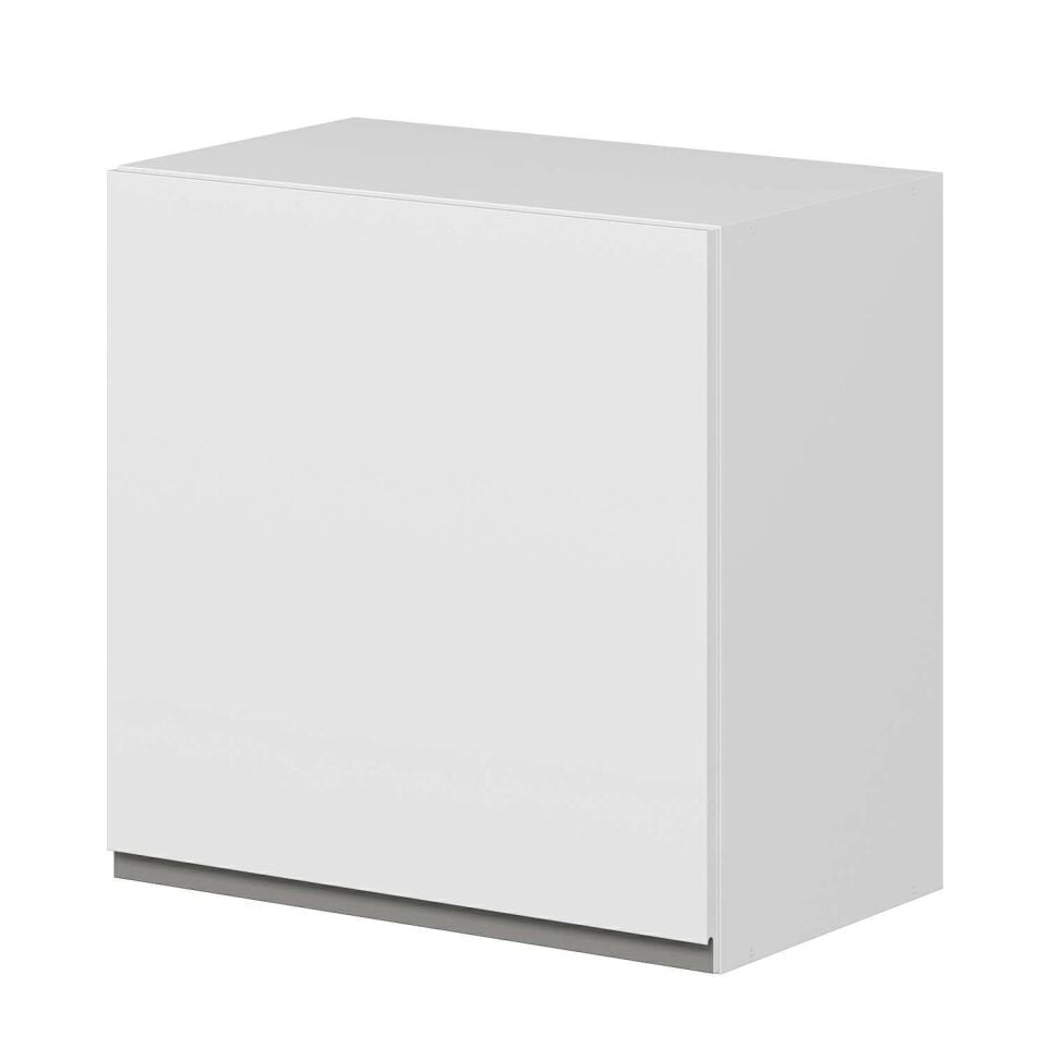 Alvinka Mutfak Modül Hg_J Üst 1Dk1R 60-H60Cm Dolap Beyaz Beyaz Mdf