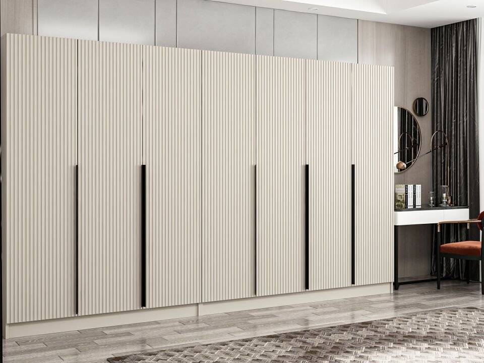 Kale Plus 7 Mebran Kapaklı 4 Çekmeceli Dolap Kumtaşı Mebran