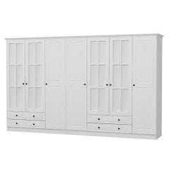 Kale 7 Mebran Kapaklı 4Ç Taçlı Dolap - Beyaz