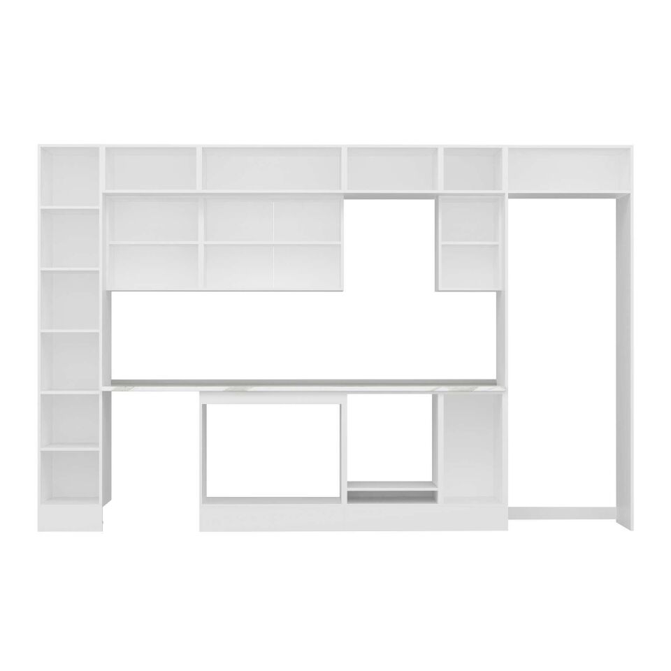 Alvinka 360X240 Cm High Gloss Mutfak Dolabı Mbb-E80B40S40-3 High Gloss | Antrasit - Mdf