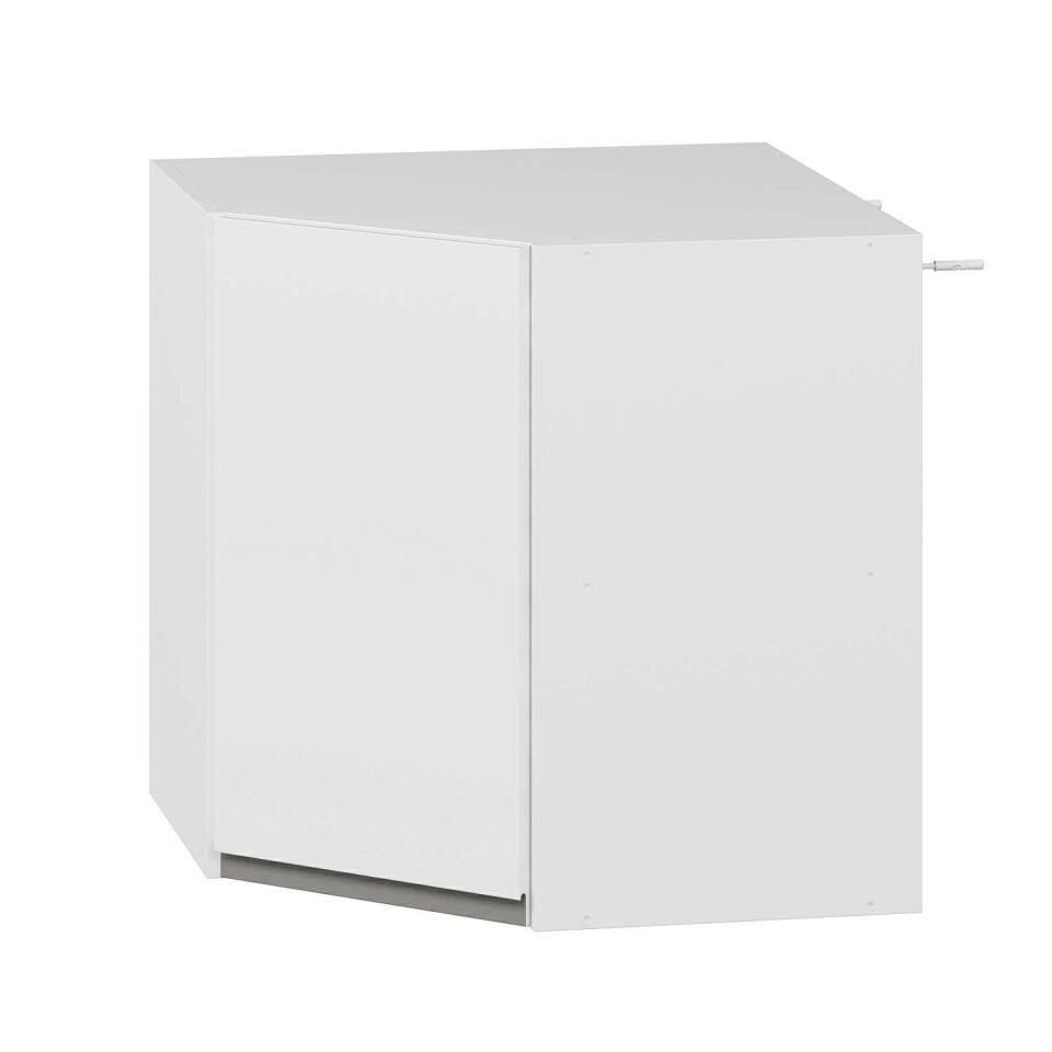 Alvinka Mutfak Modül Hg_J Üst 1Dk1R 60-H60Cm Köşe Dolap Beyaz Beyaz Mdf