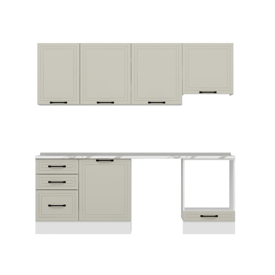 Alvinka 230X210 Cm Mbr_A Mutfak Dolabı Kumtaşı - Mdf
