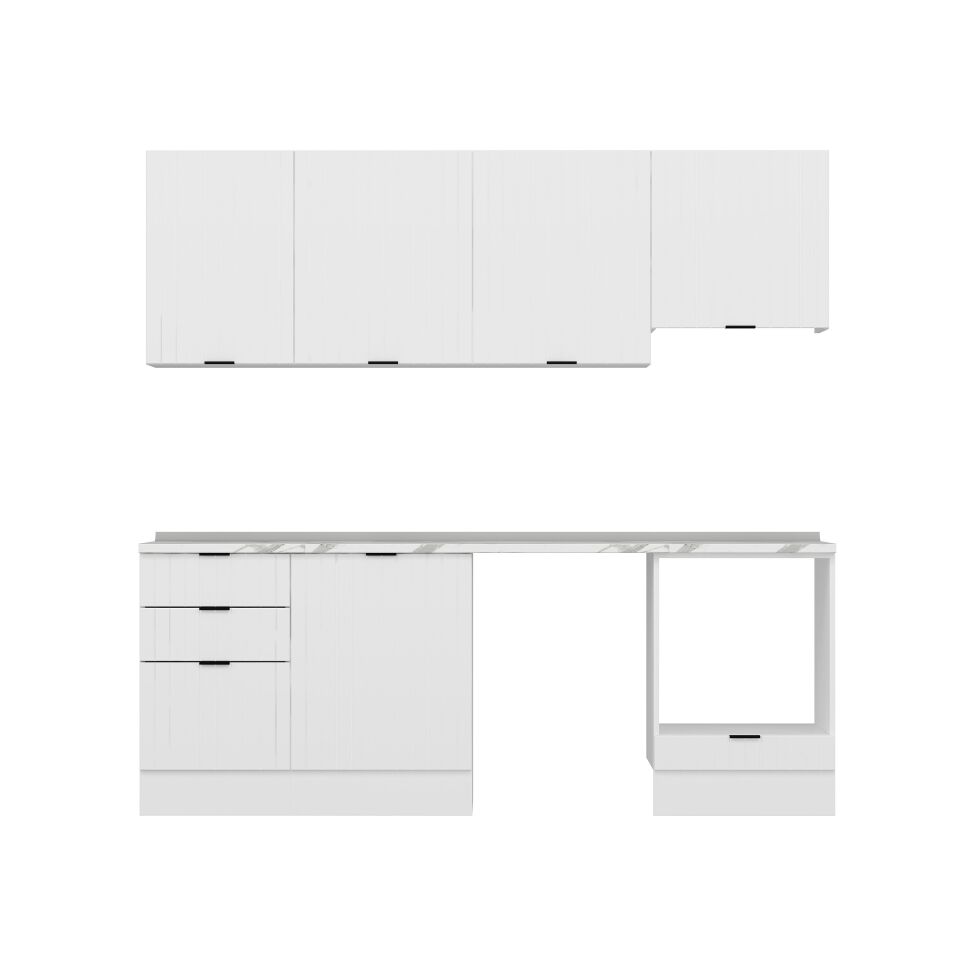 Alvinka 230X210 Cm Mbr_B Mutfak Dolabı Beyaz - Suntalam