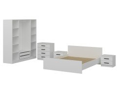 Kale Yatak Odası Set 101 Beyaz 210CM