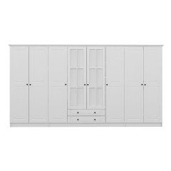 Kale 8 Mebran Kapaklı 2Ç Taçlı Dolap - Beyaz