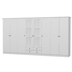 Kale 8 Mebran Kapaklı 2Ç Taçlı Dolap - Beyaz