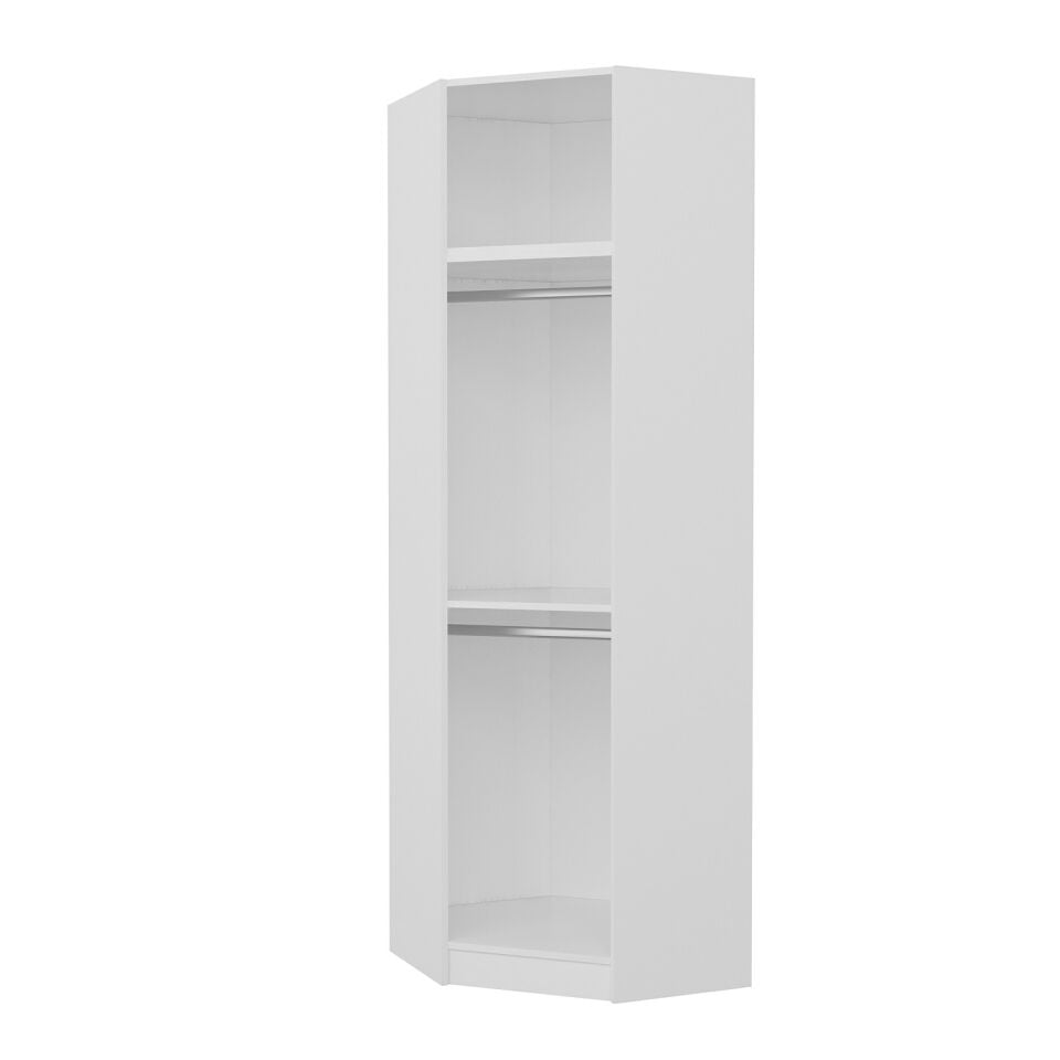 Kale 1 Kapaklı Köşe Dolap + Yüklük Beyaz Dore