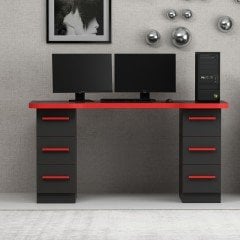 Phoenix 6 Çekmeceli Oyuncu Masası RGB Led Işıklı - Set 3