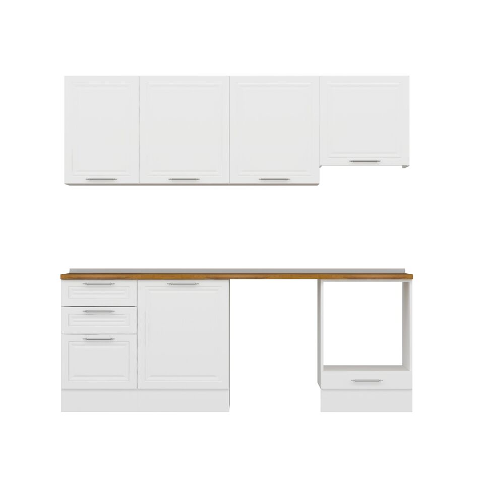 Alvinka 230X210 Cm Mbr_C Mutfak Dolabı Beyaz - Mdf