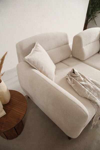 Retro 3'lü Koltuk Ceviz Ayak Coco07