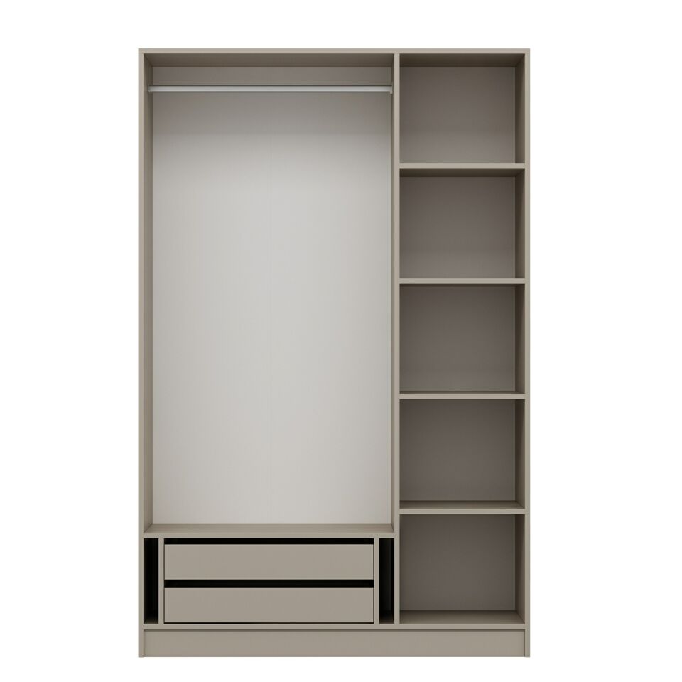 Kale 3 Bölmeli 2 Çekmeceli Giyinme Dolabı Kumtaşı