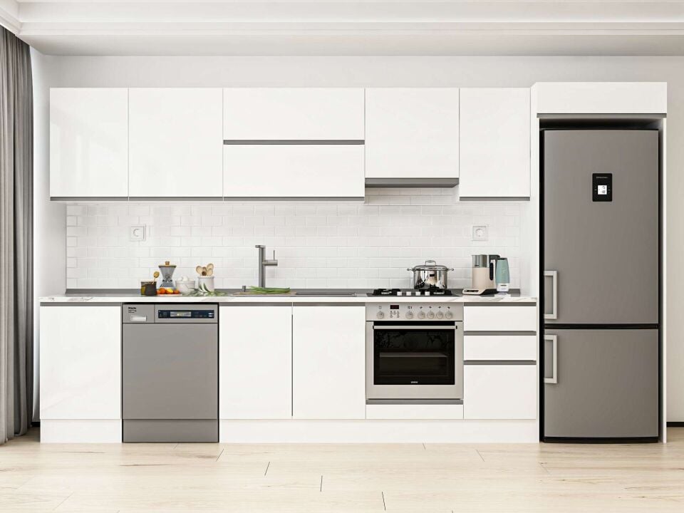 Alvinka 375X222 Cm High Gloss Mutfak Dolabı Mb-E80S50S45-1