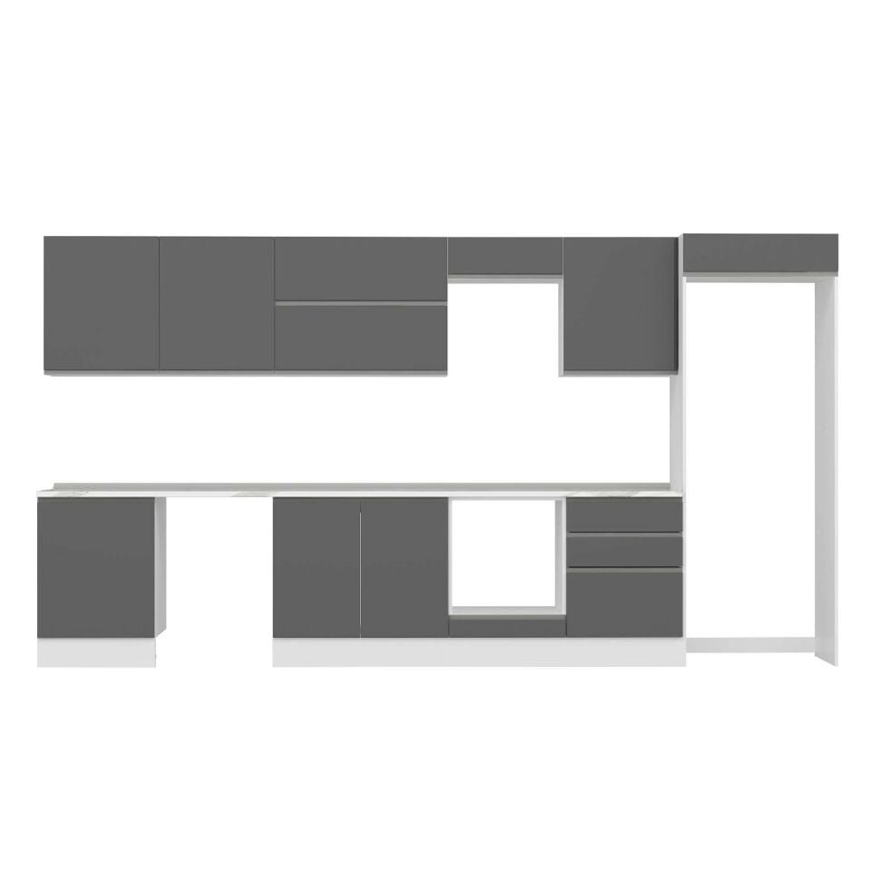 Alvinka 410X222 Cm High Gloss Mutfak Dolabı Mb-E90S60S60-2